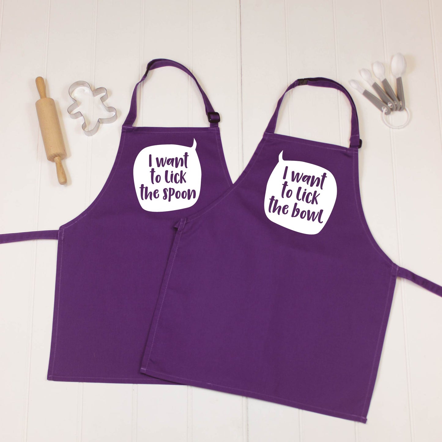 Sibling Apron Set Speech Bubble - Lovetree Design