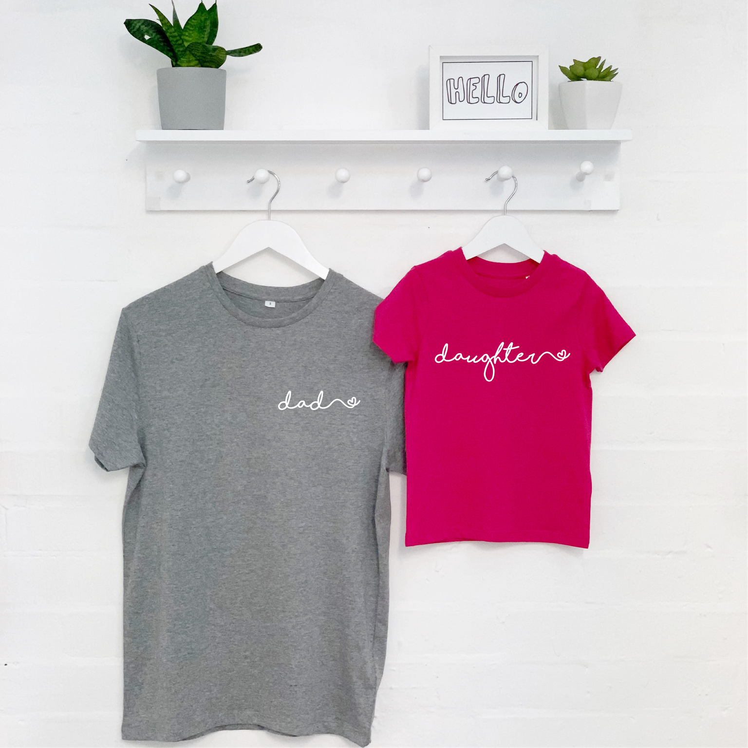 Father And Daughter Heart Matching T Shirt Set - Lovetree Design