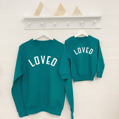 Loved Matching Mum And Daughter Matching Sweatshirt Set - Lovetree Design