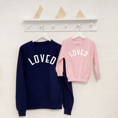 Loved Matching Mum And Daughter Matching Sweatshirt Set - Lovetree Design