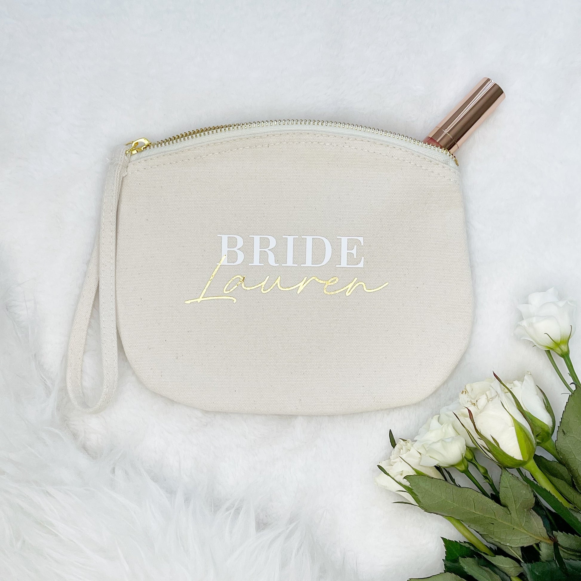 Bride Personalised Wedding Make Up Bag - Lovetree Design