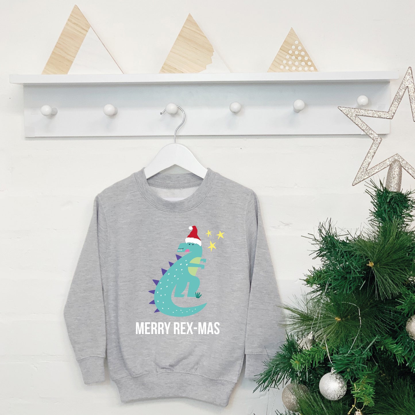 Merry Rexmas Kids T Rex Christmas Jumper