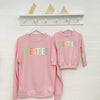 Besties Mum And Child Matching Sweatshirts Pastel - Lovetree Design