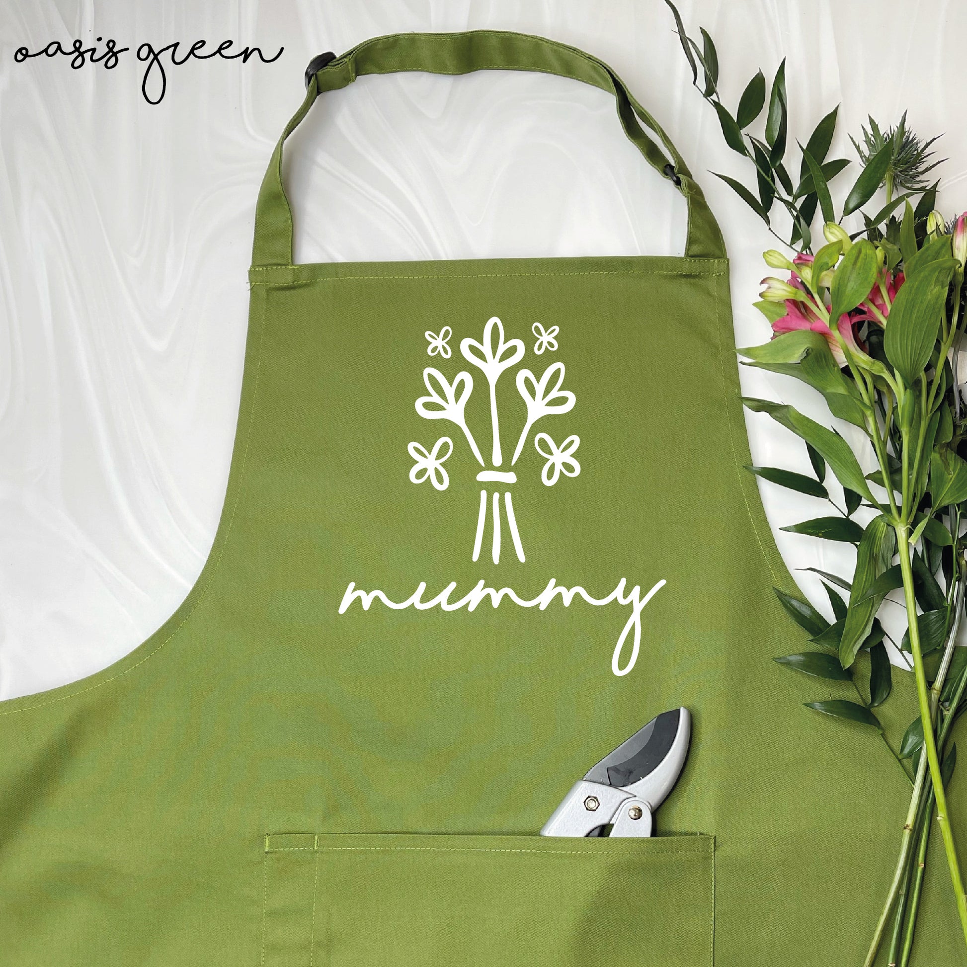 Personalised Apron For Mum Flowers Bouquet - Lovetree Design