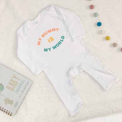 My Mummy Is My World Pastel Babygrow - Lovetree Design