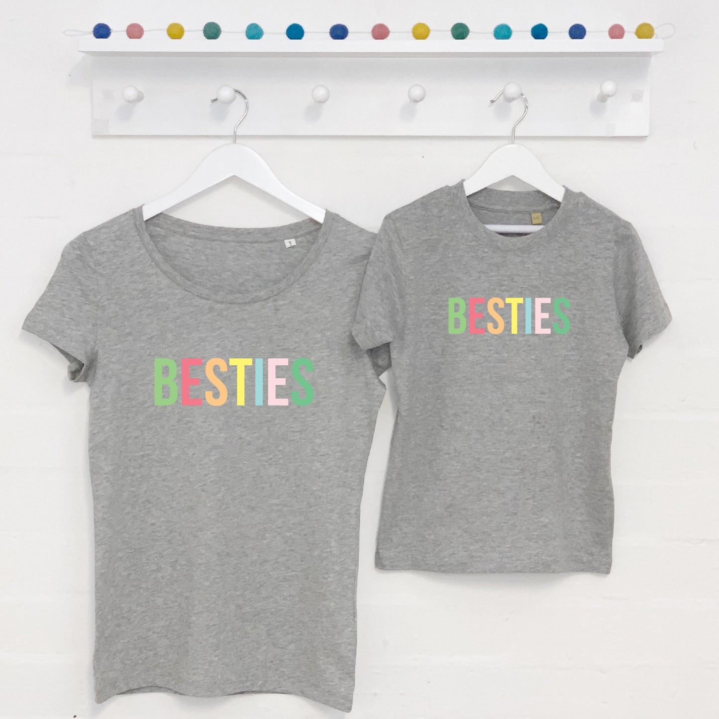 Mum And Baby / Child Multicoloured Pastel Besties Set - Lovetree Design