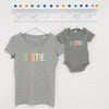 Mum And Baby / Child Multicoloured Pastel Besties Set - Lovetree Design