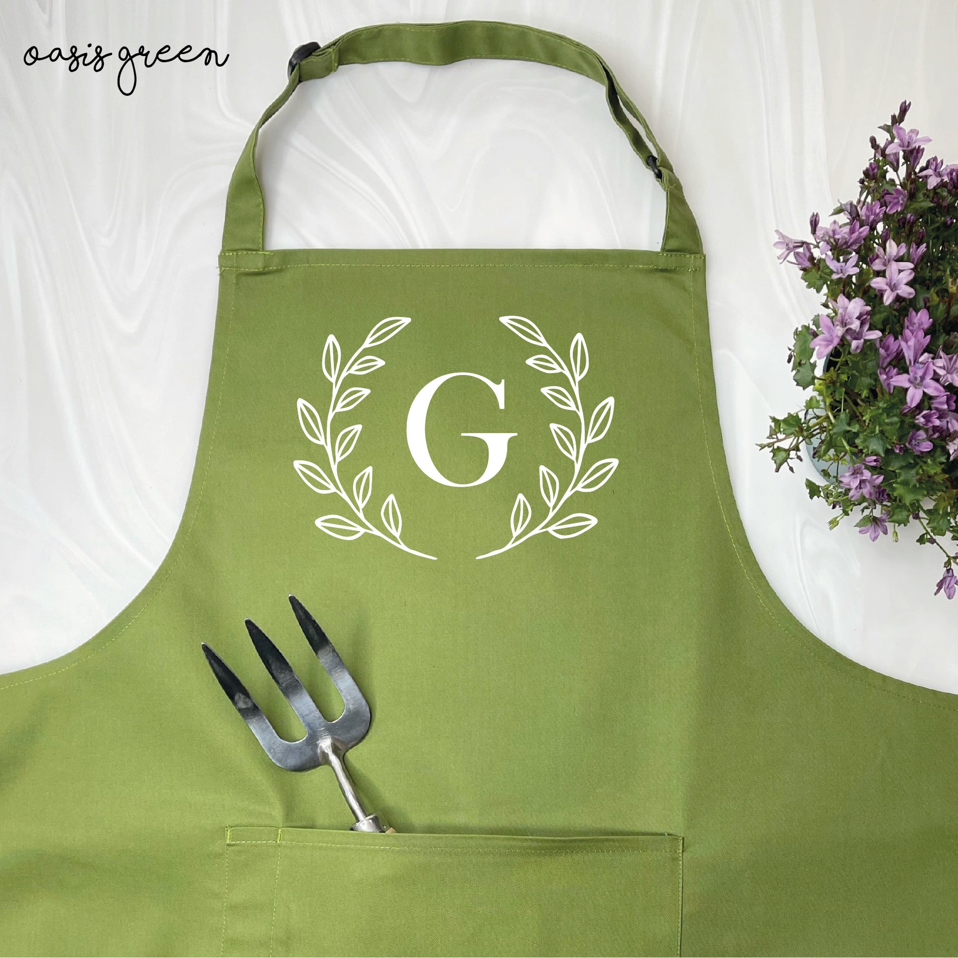 Personalised Initial Laurel Gardening Apron - Lovetree Design