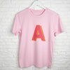Personalised Retro Initial T Shirt Pink - Lovetree Design