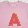 Personalised Retro Initial T Shirt Pink - Lovetree Design