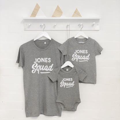 Personalised Squad Family Surname Matching T Shirt Set - Lovetree Design