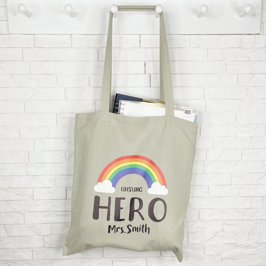 Unsung Hero Personalised Bag Gift For Teacher - Lovetree Design