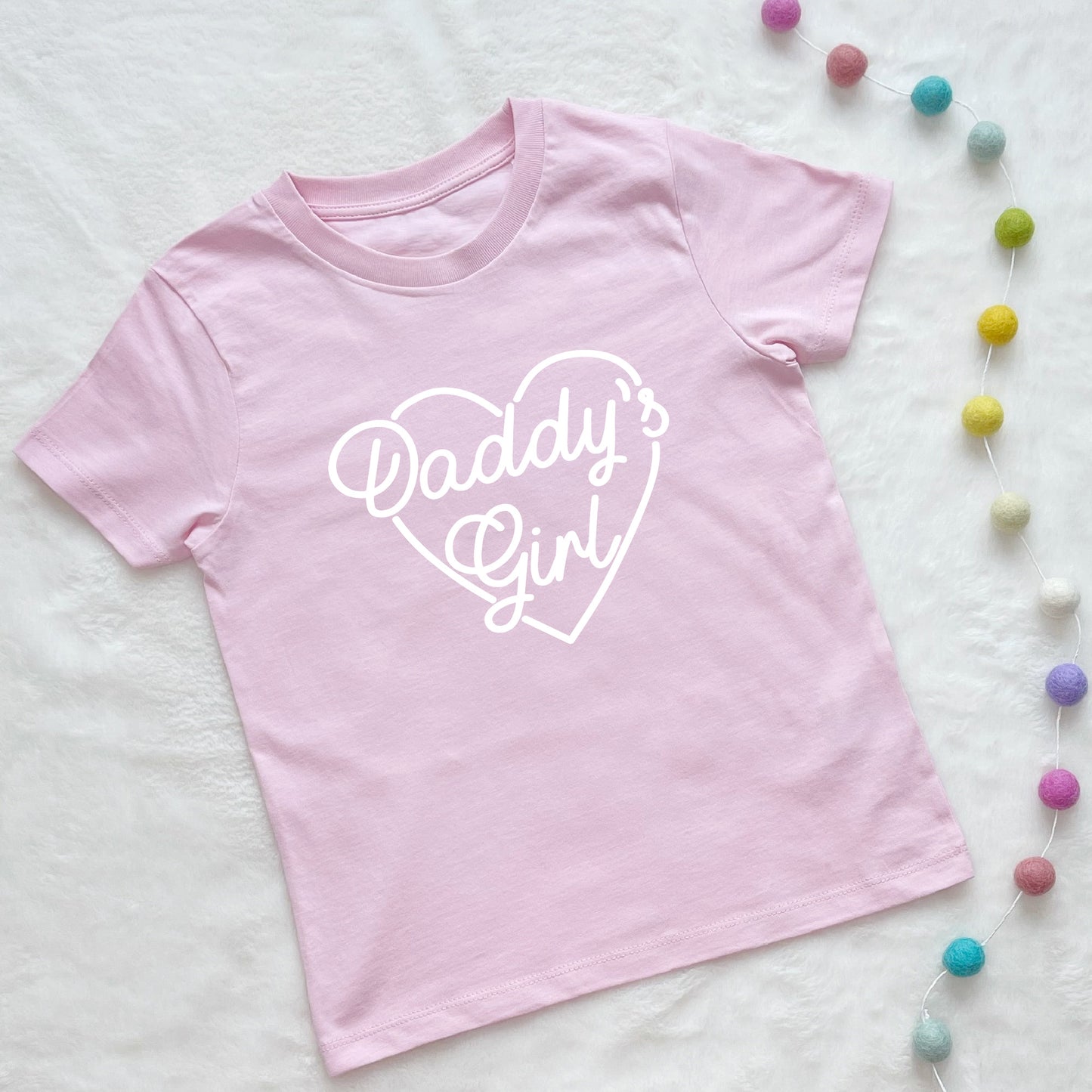 Daddy's Girl With Heart Girls T Shirt - Lovetree Design