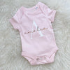 Rose Gold Girls Babygrow Personalised With Name - Lovetree Design