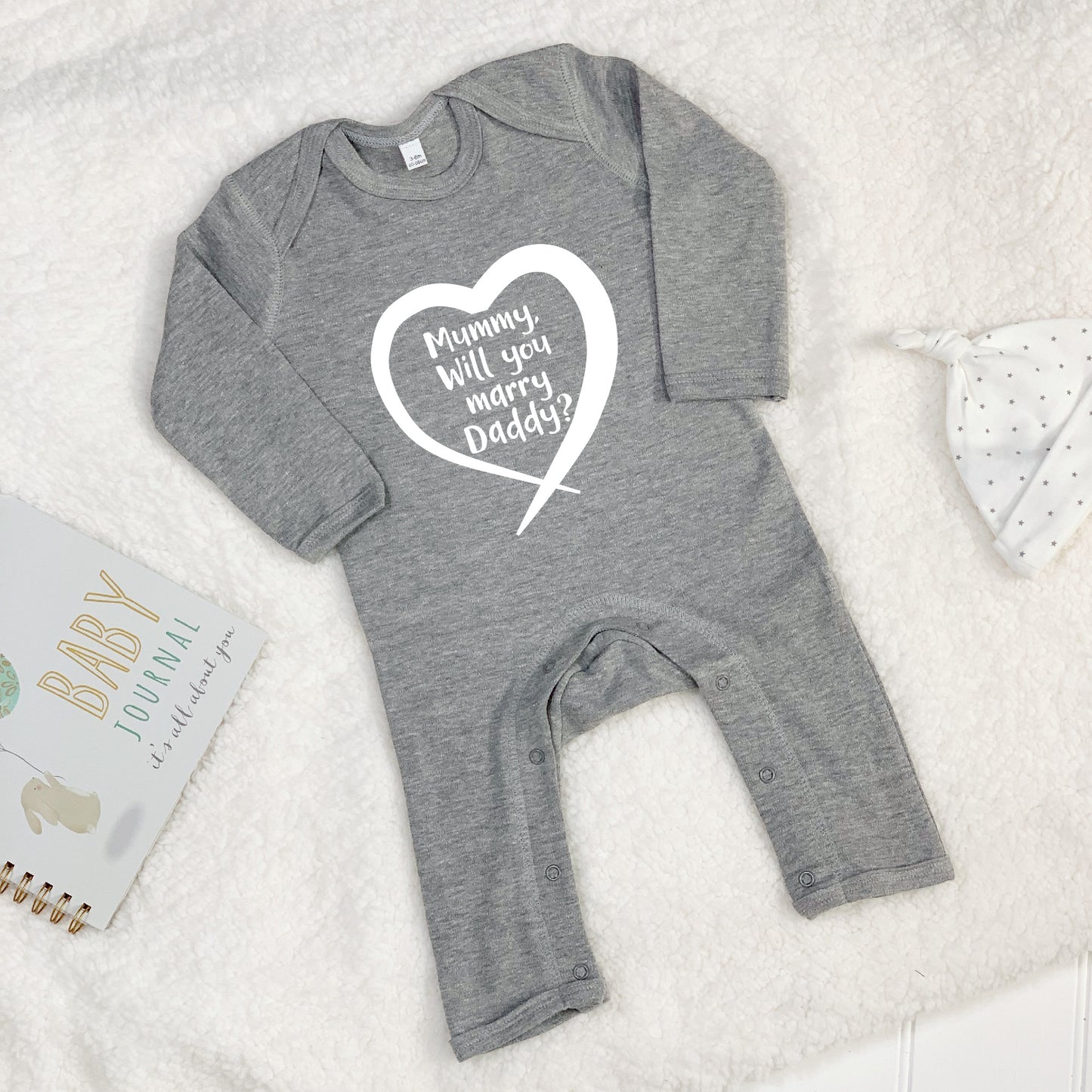 Personalised Proposal  in a heart Babygrow - Lovetree Design