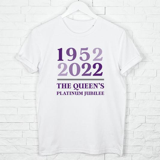 Queen's Platinum Jubilee Year Block Adult T Shirt - Lovetree Design