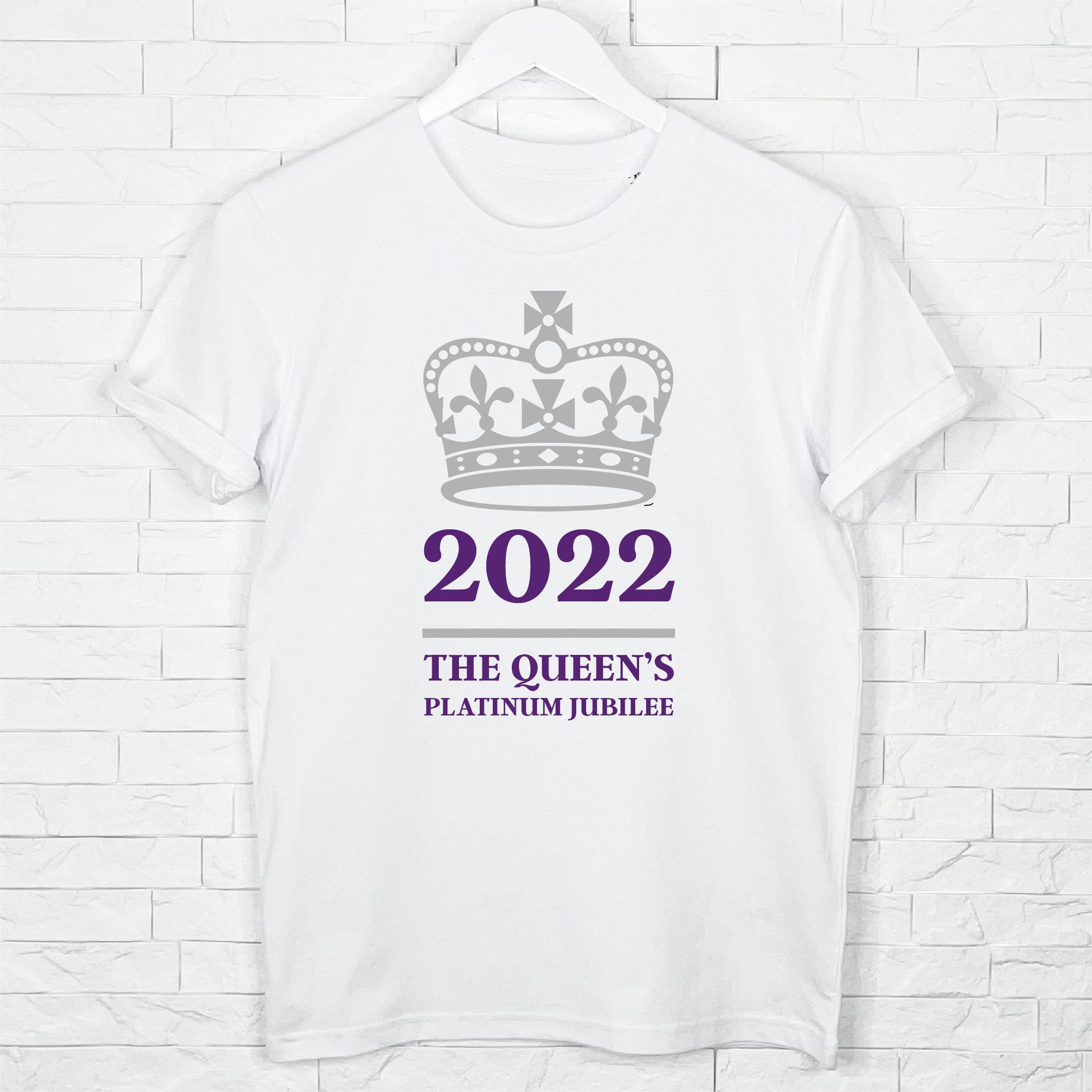 Queen's 2022 Platinum Jubilee Adult T Shirt With Crown - Lovetree Design