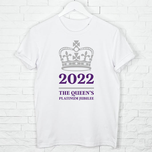 Queen's 2022 Platinum Jubilee Adult T Shirt With Crown - Lovetree Design