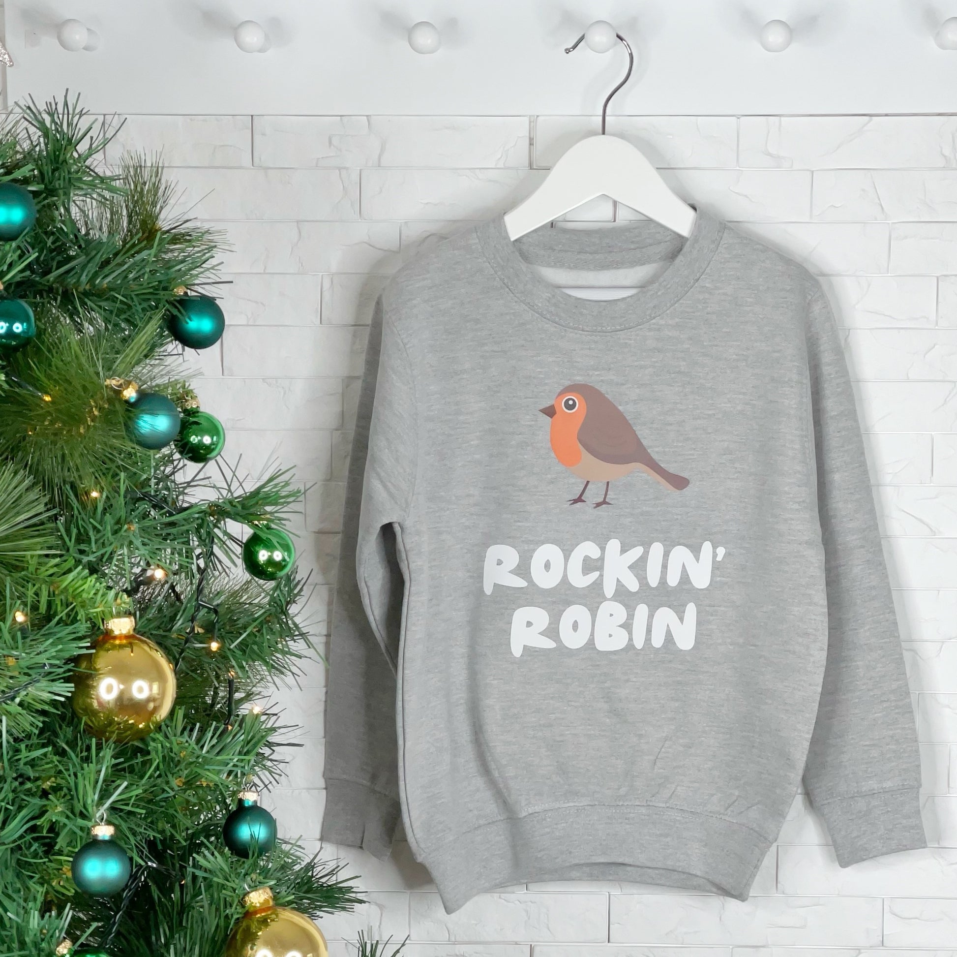 Rockin Robin Kids Christmas Sweatshirt - Lovetree Design