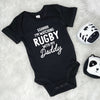 Watching Rugby With Daddy Personalised Sports Babygrow