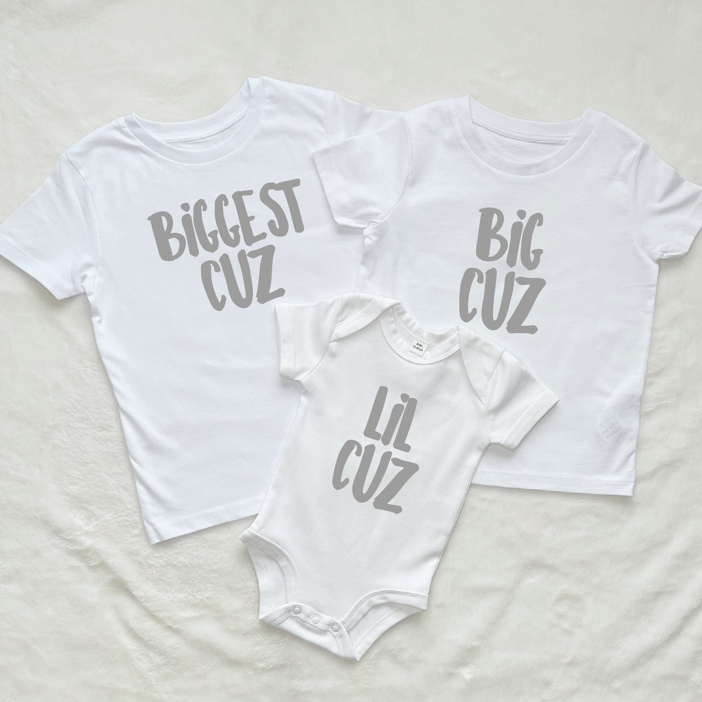 Biggest Cuz, Big Cuz And Lil Cuz Cousins T Shirt Set - Lovetree Design