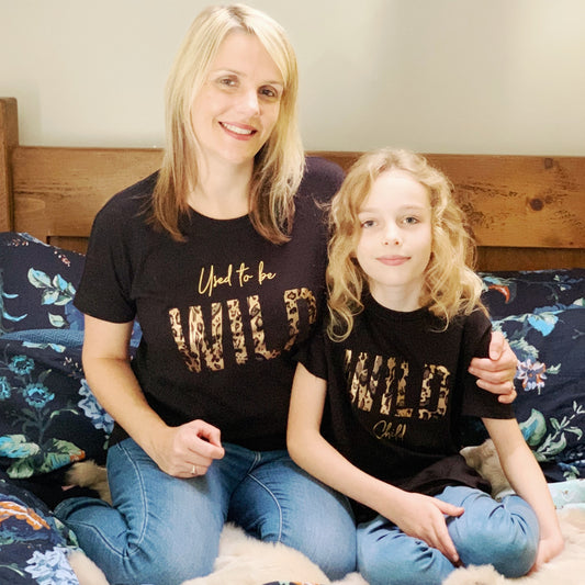 Wild Mother And Child Animal Print Matching T Shirt Set - Lovetree Design