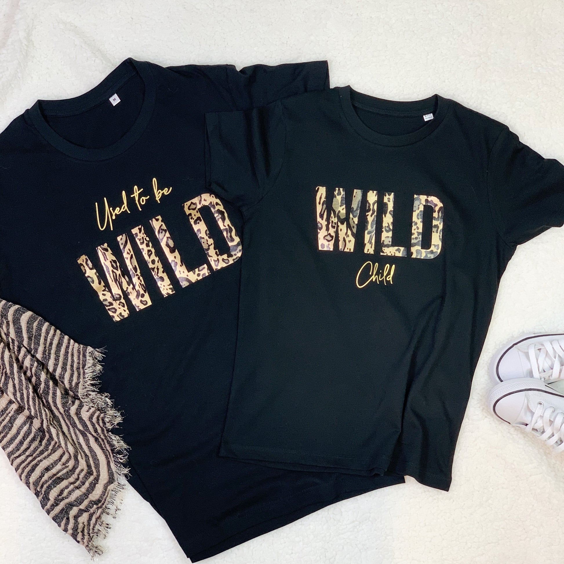 Wild Mother And Child Animal Print Matching T Shirt Set - Lovetree Design