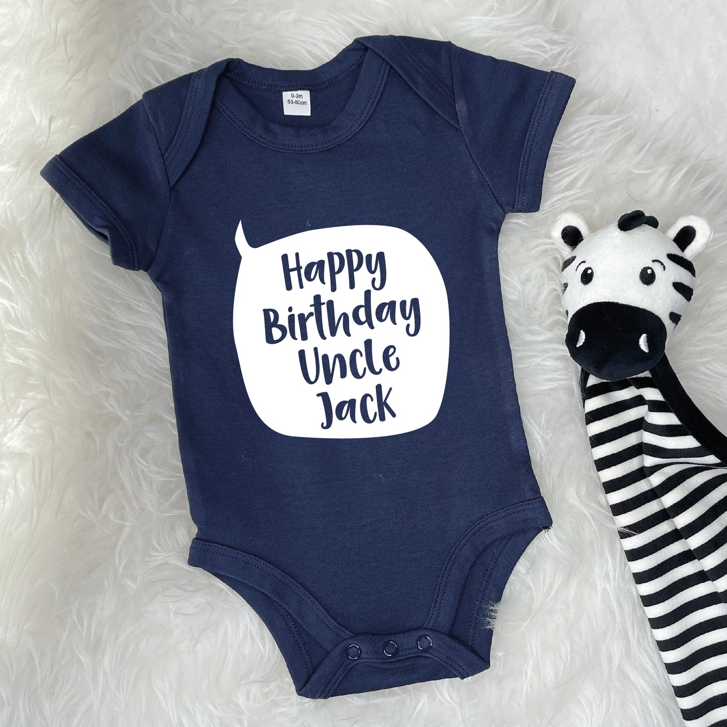 Personalised Happy Birthday Auntie Or Uncle Babygrow - Lovetree Design