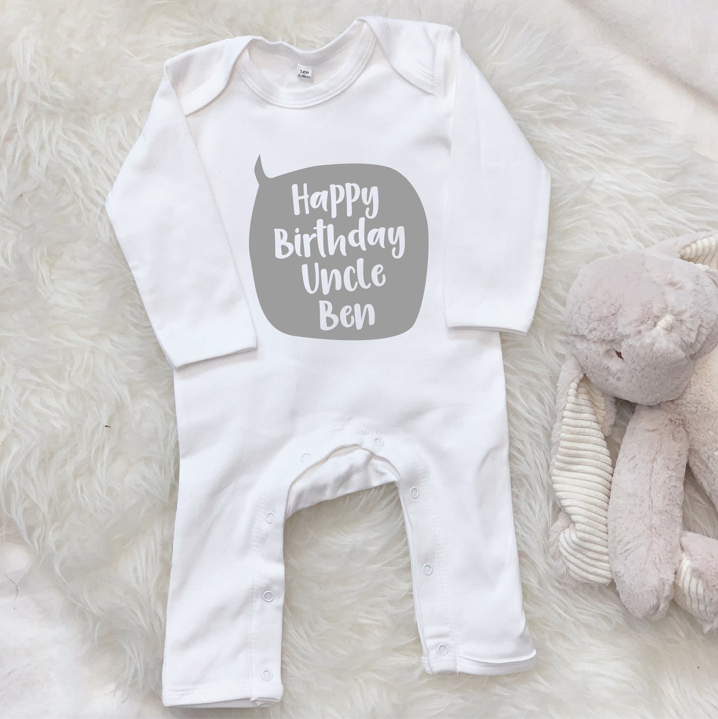 Personalised Happy Birthday Auntie Or Uncle Babygrow - Lovetree Design