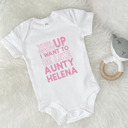 When I Grow Up I Want To Be Like… Personalised Babygrow - Lovetree Design