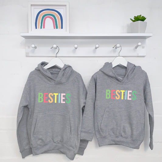 Besties Pastel Multicoloured Hoodies Set - Lovetree Design