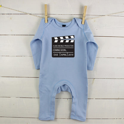 Personalised Film Baby Announcement Babygrow - Lovetree Design