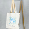 Blue Floral Personalised Tote Bag - Lovetree Design