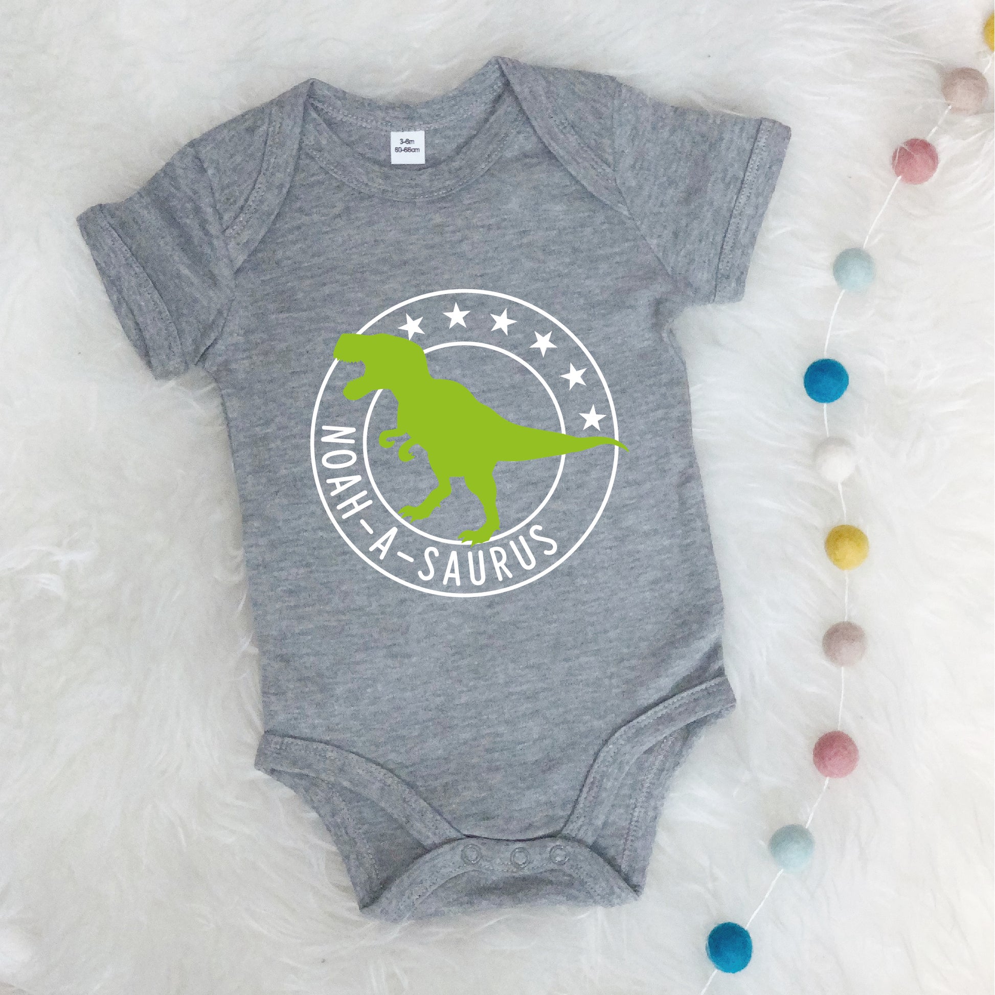 Personalised Dinosaur Babygrow - Lovetree Design