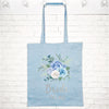 Bride To Be Blue Floral And Silver Tote Bag - Lovetree Design