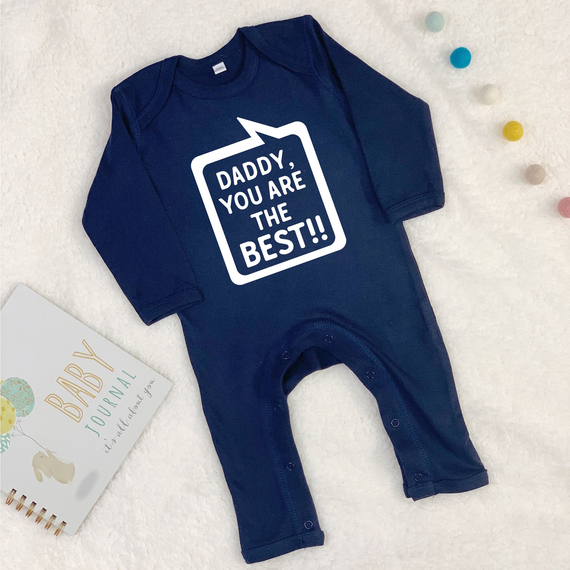 Daddy, You're The Best! Speech Bubble Babygrow - Lovetree Design