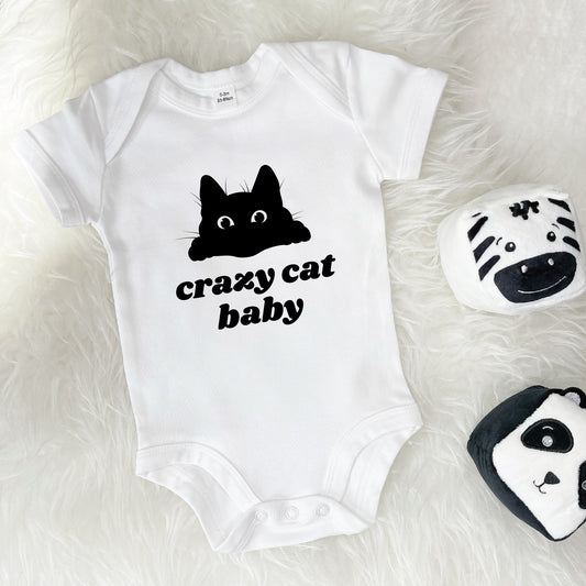 Crazy Cat Baby Babygrow