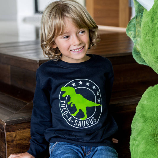 Personalised Dinosaur Kids Sweatshirt - Lovetree Design