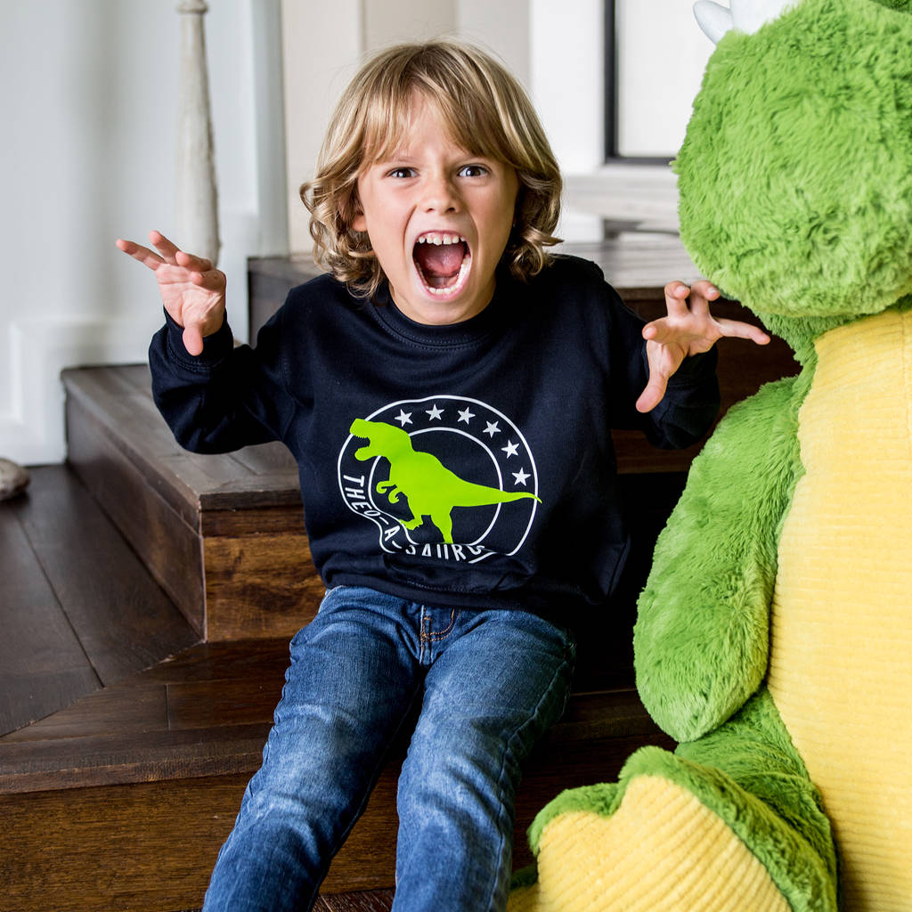 Personalised Dinosaur Kids Sweatshirt - Lovetree Design