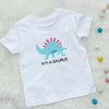 Girls Personalised Dinosaur T Shirt Stegosaurus
