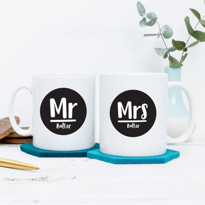 Mr And Mrs Personalised Couples Mugs - Lovetree Design