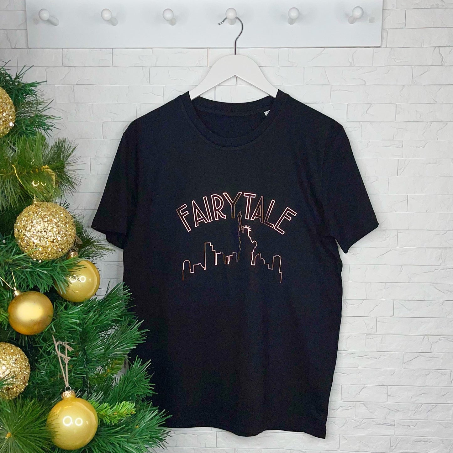 Fairytale Over New York Rose Gold Christmas T Shirt