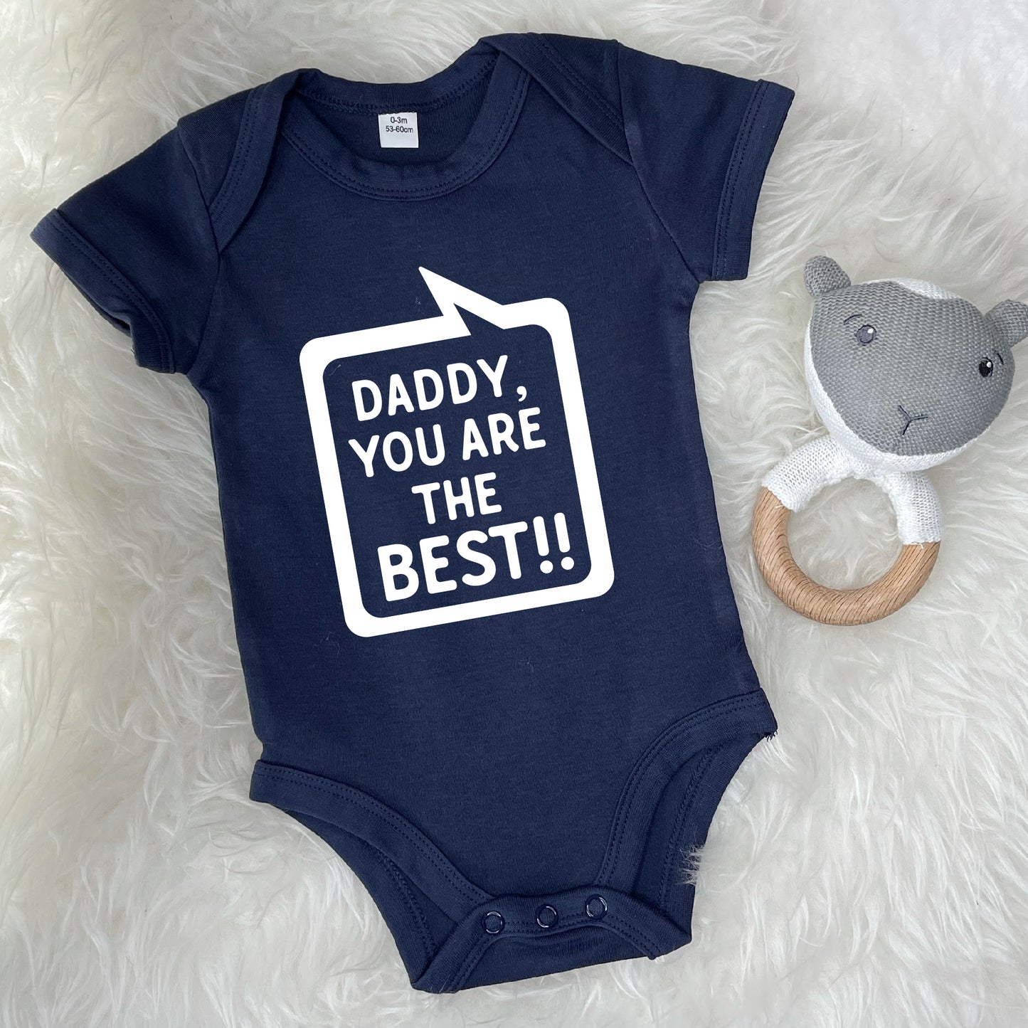 Daddy, You're The Best! Speech Bubble Babygrow - Lovetree Design