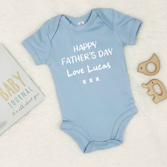 Personalised Happy Fathers Day Babygrow - Lovetree Design