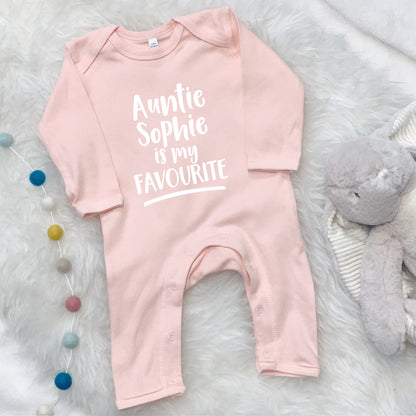 My Auntie Is My Favourite Personalised Babygrow - Lovetree Design