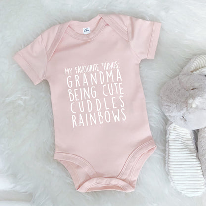 My Favourite Things Personalised Babygrow - Lovetree Design