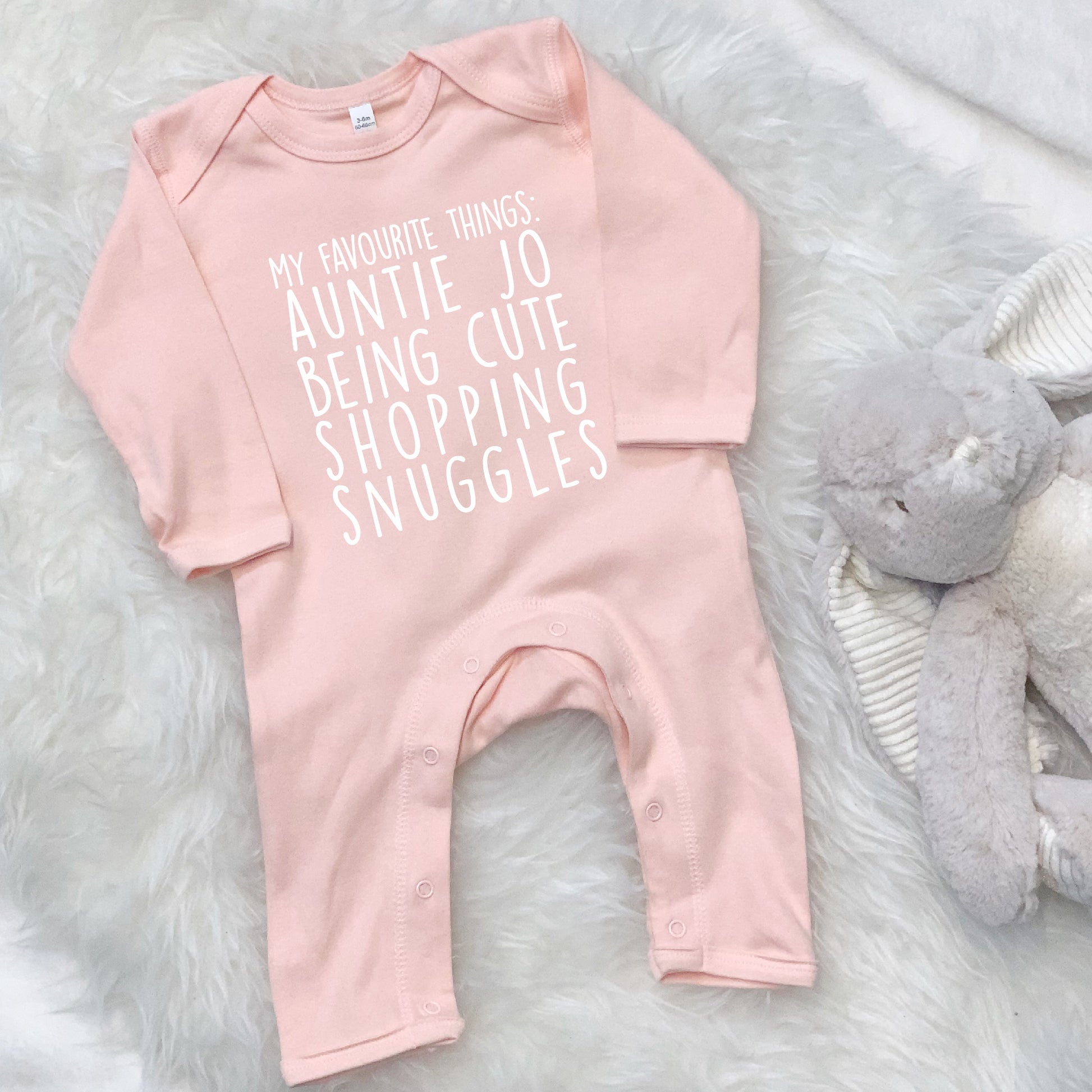 My Favourite Things Personalised Baby Rompersuit - Lovetree Design