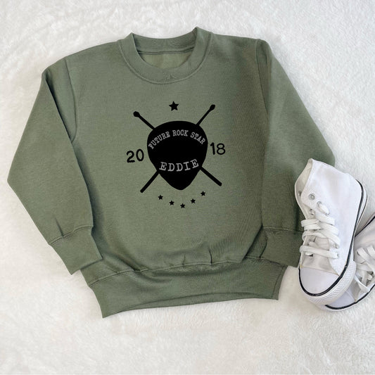 Future Rock Star Plectrum Personalised Sweatshirt