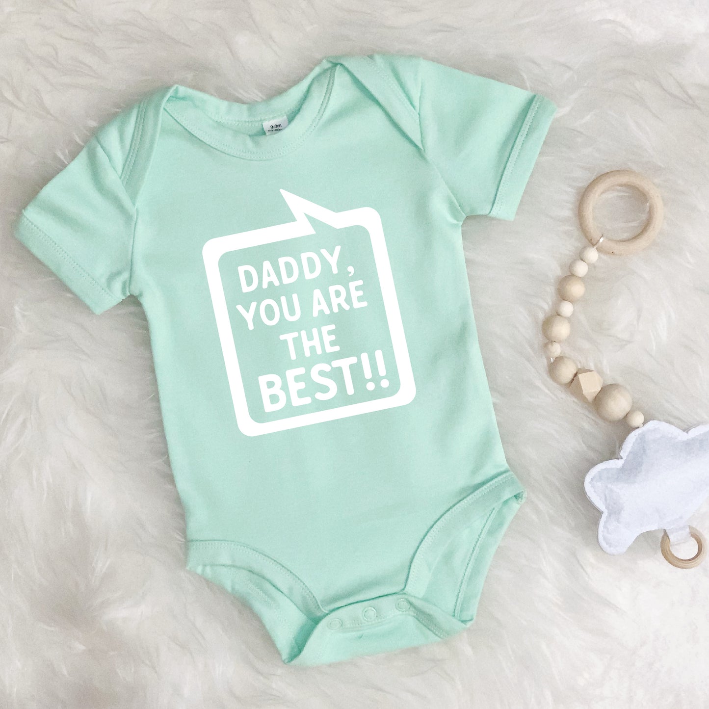 Daddy, You're The Best! Speech Bubble Babygrow - Lovetree Design