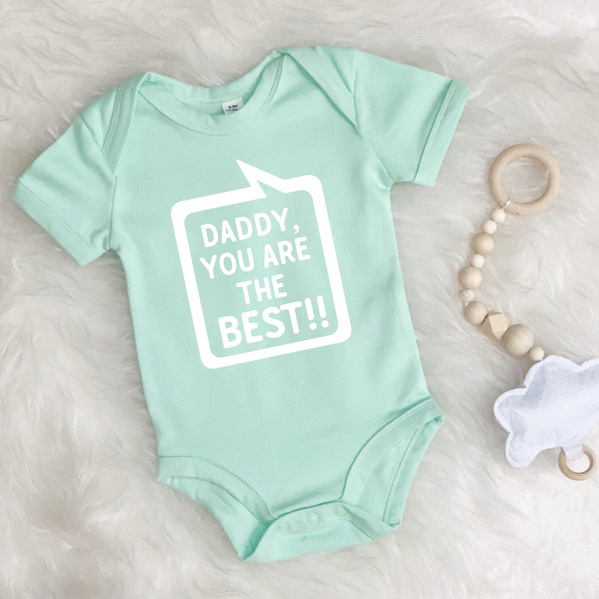 Daddy, You're The Best! Speech Bubble Babygrow - Lovetree Design